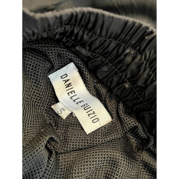 Danielle Guizio Lined Elastic Waist Drawstring Track Pants Black/White Size S - Picture 4 of 7